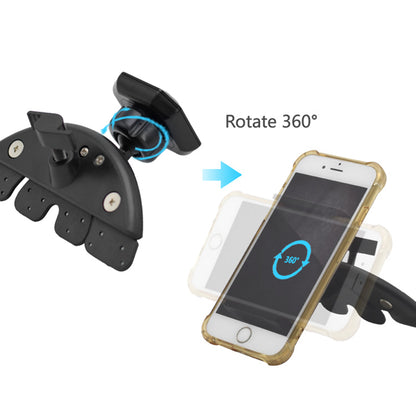 360 Degree Magnetic Phone Holder, Universal CD Slot Mount for Car, Mobile Smartphone Stand for iPhone and GPS