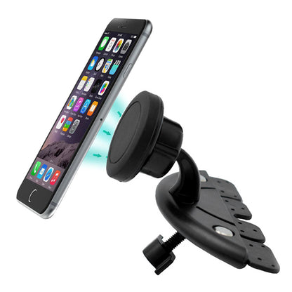 360 Degree Magnetic Phone Holder, Universal CD Slot Mount for Car, Mobile Smartphone Stand for iPhone and GPS