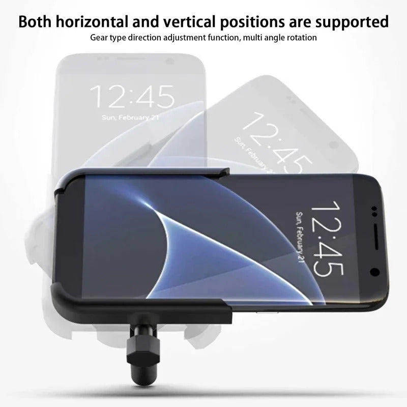 360 Rotatable Motorcycle Phone Holder, Aluminum Alloy Rearview Mirror Mount, Secure Adjustable Bracket for Mobile Device