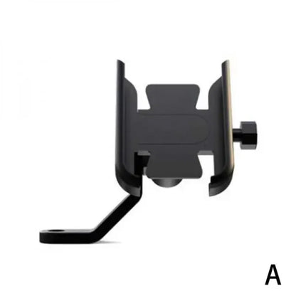 360 Rotatable Motorcycle Phone Holder, Aluminum Alloy Rearview Mirror Mount, Secure Adjustable Bracket for Mobile Device