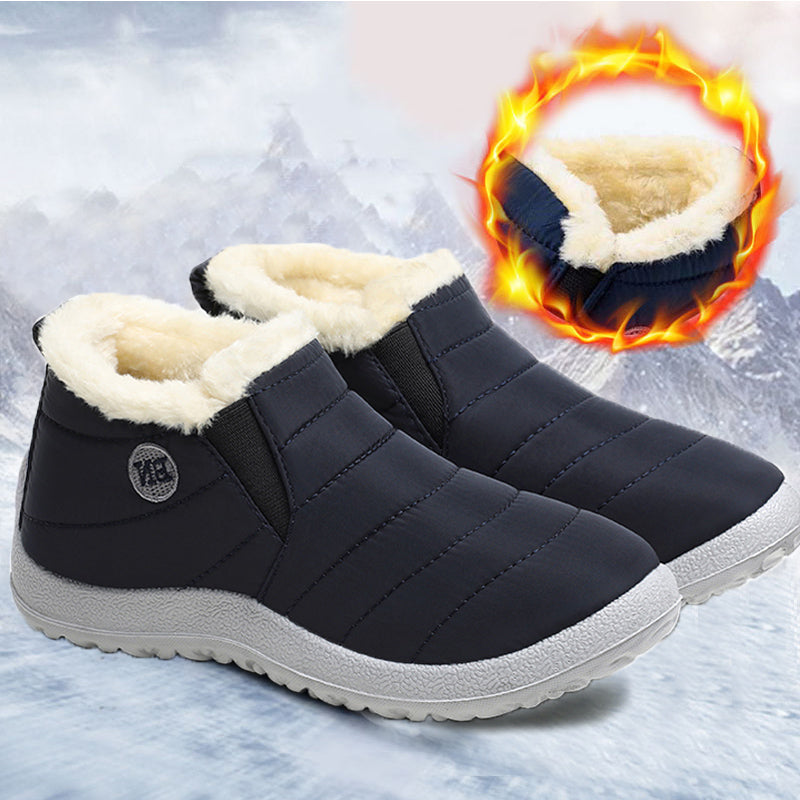 Plush Snow Women Boots, Soft Fur Ankle Boots For Women, Warm Winter Platform Shoes For Comfort & Style