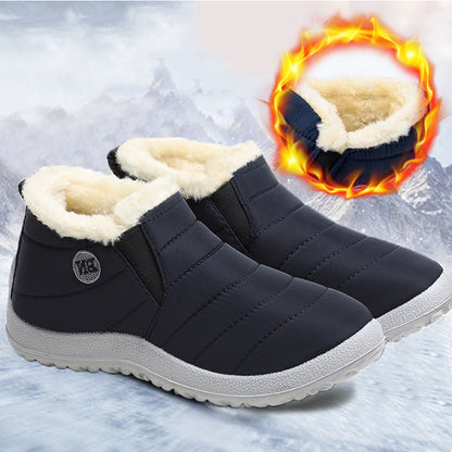 Plush Snow Women Boots, Soft Fur Ankle Boots For Women, Warm Winter Platform Shoes For Comfort & Style