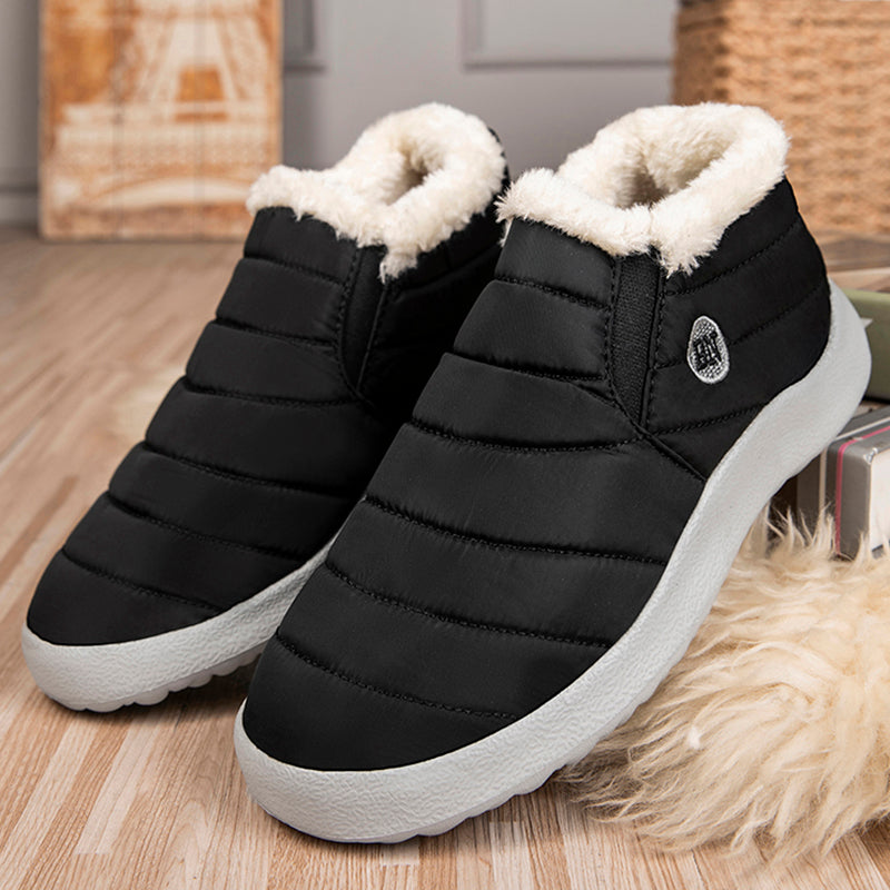 Plush Snow Women Boots Soft Fur Ankle Boots For Women Warm Winter Platform Shoes For Comfort  Style 1