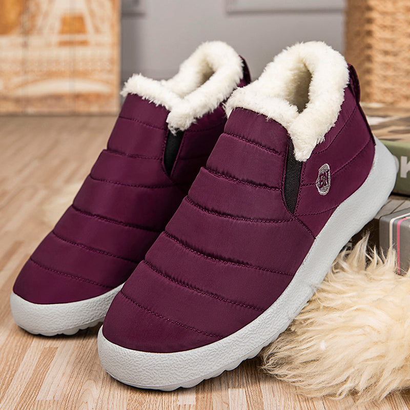 Plush Snow Women Boots Soft Fur Ankle Boots For Women Warm Winter Platform Shoes For Comfort  Style 2
