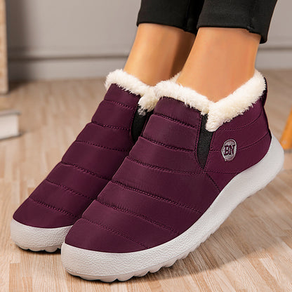 Plush Snow Women Boots Soft Fur Ankle Boots For Women Warm Winter Platform Shoes For Comfort  Style 3