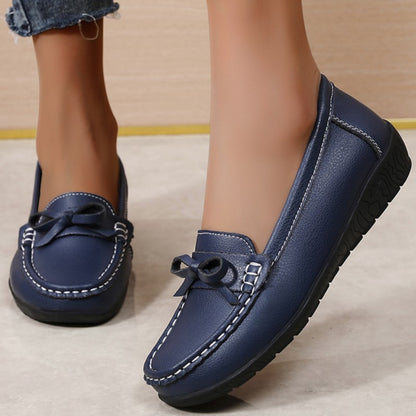 Lightweight Women Flats Bowtie Womens Loafers Nurse Shoes Slip On Ballet Flats For Women Elegant Co 1