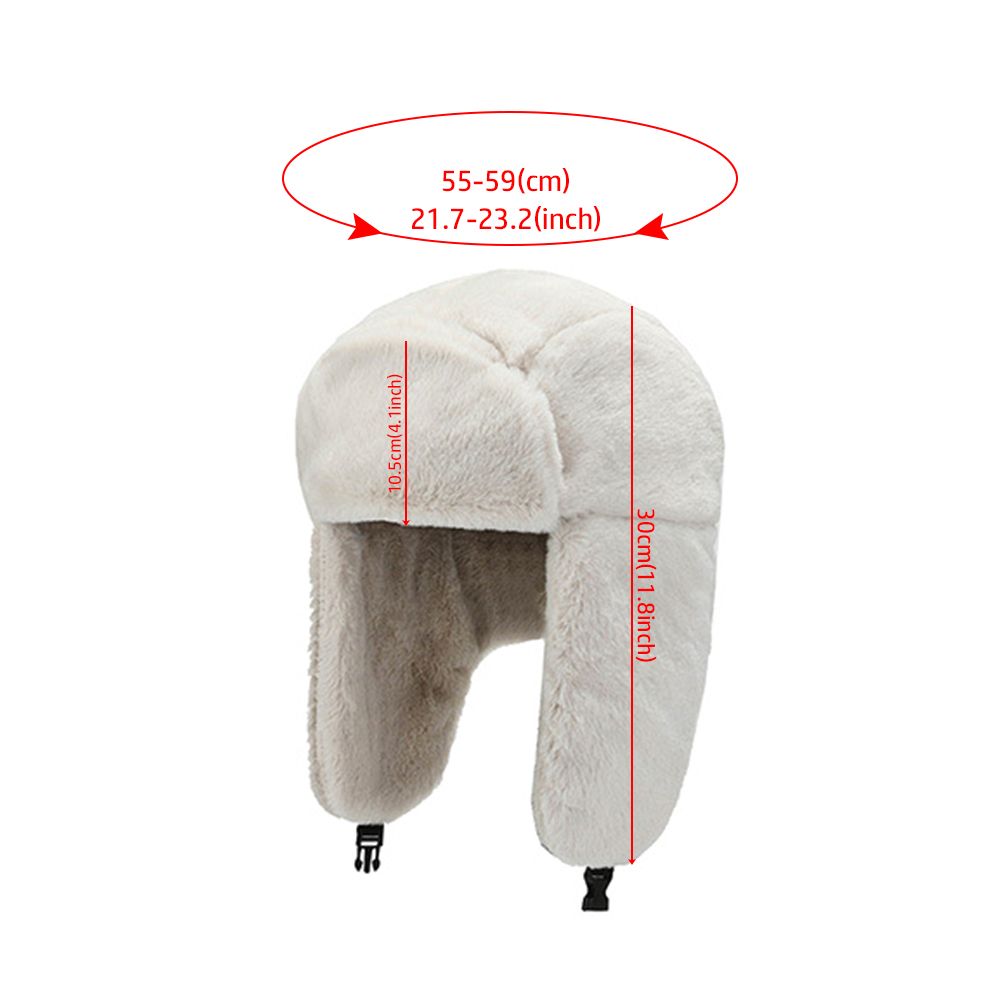 Warm Winter Hat for Men Women, Thick Plush Russian Ushanka, Trapper Snow Cap with Earflap Bonnet