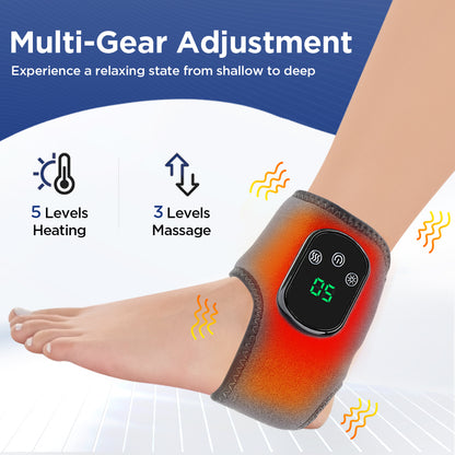 Vibration Massager Foot And Ankle Joint Hot Compress Protection Electric Foot Heat Massager Hot Com 2