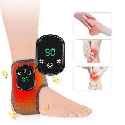Vibration Massager, Foot and Ankle Joint Hot Compress Protection, Electric Foot Heat Massager, Hot Compress, Breathable