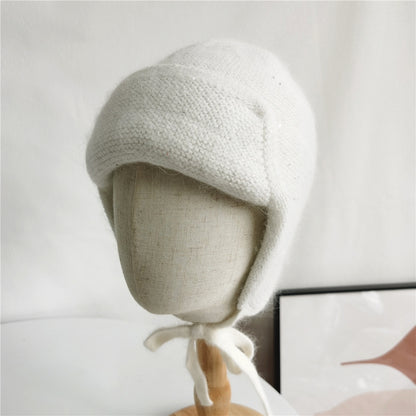 Angora Knit Women Hat Winter Earflap Warm Beanie Outdoor Autumn Skiing Accessory For Teenagers 3