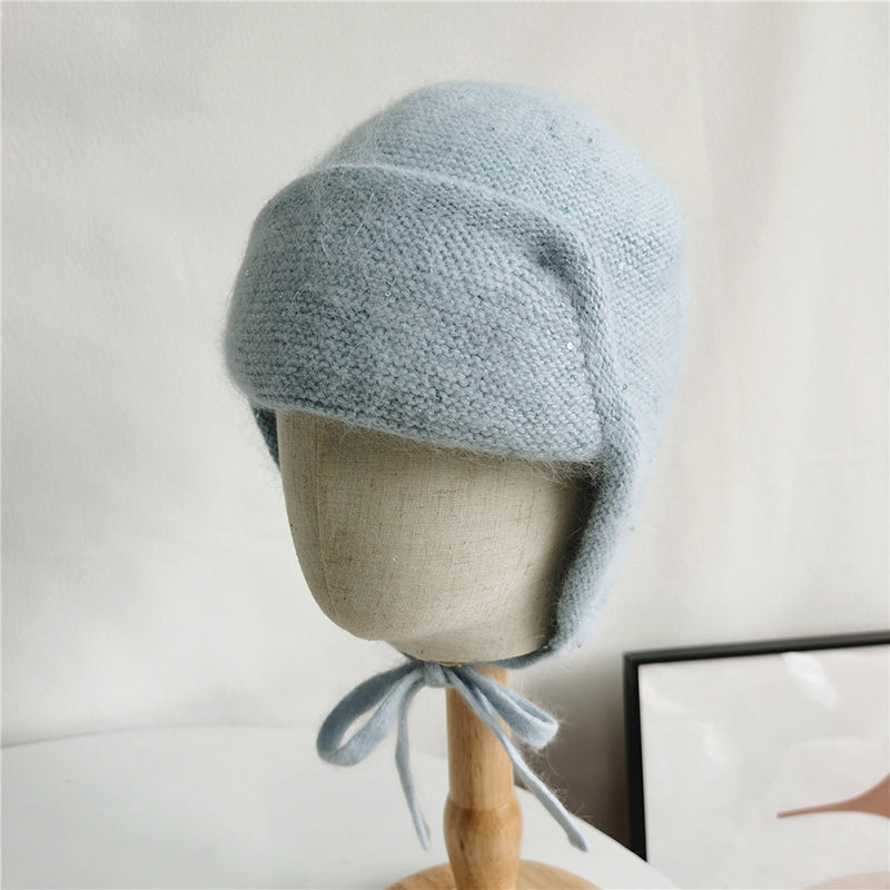 Angora Knit Women Hat Winter Earflap Warm Beanie Outdoor Autumn Skiing Accessory For Teenagers 6