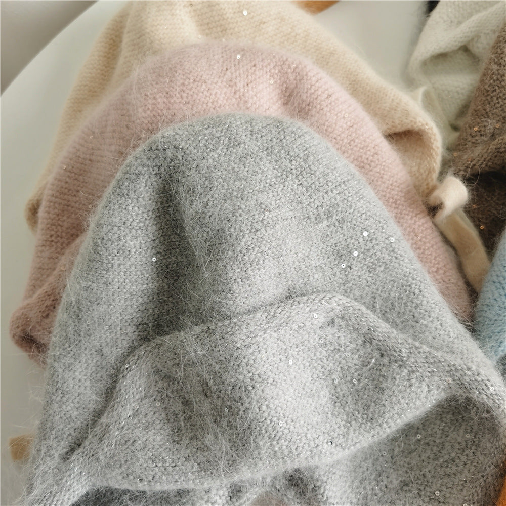 Angora Knit Women Hat Winter Earflap Warm Beanie Outdoor Autumn Skiing Accessory For Teenagers 5