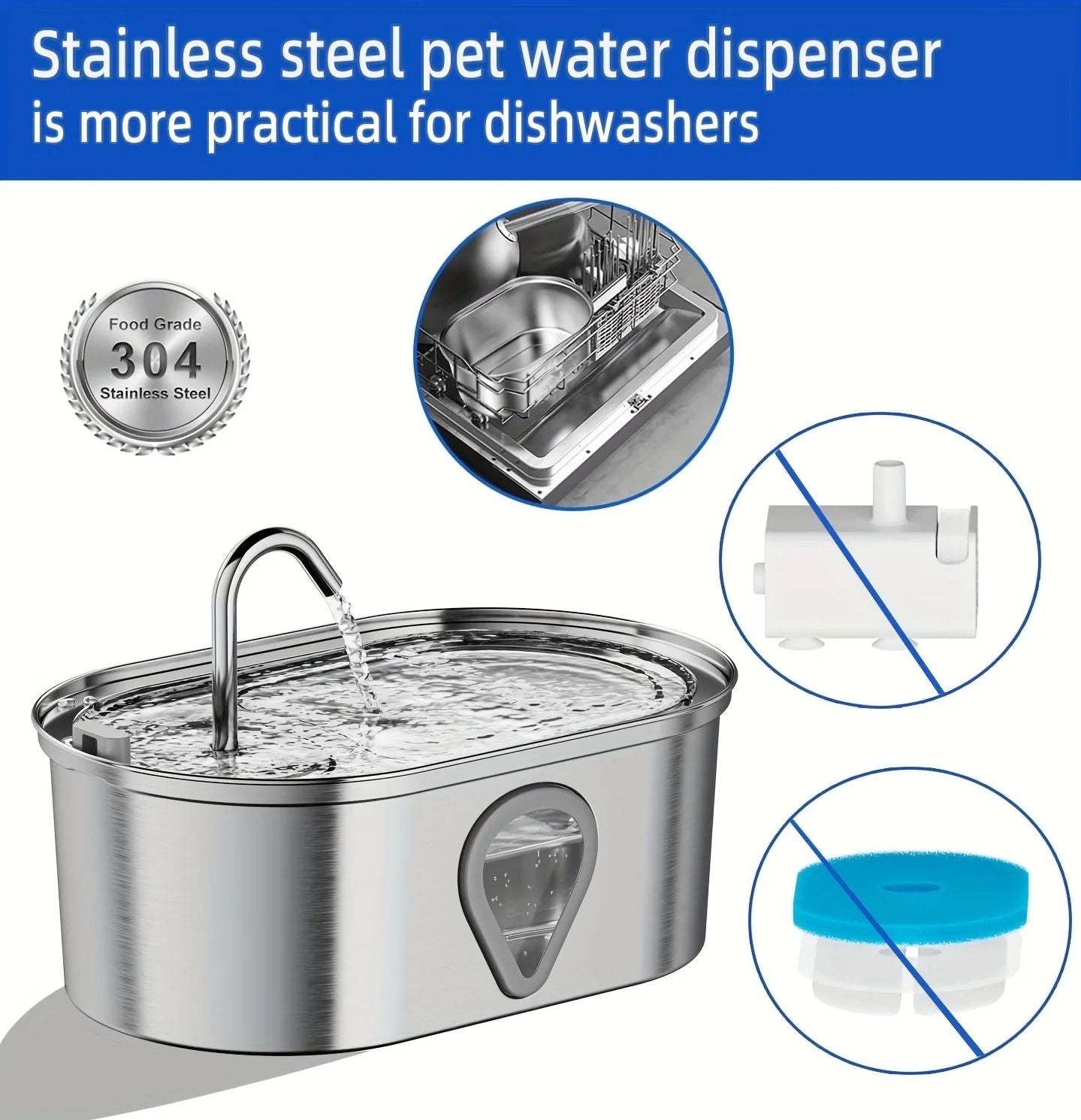 Automatic Pet Water Fountain With LED Light 35L Capacity 5