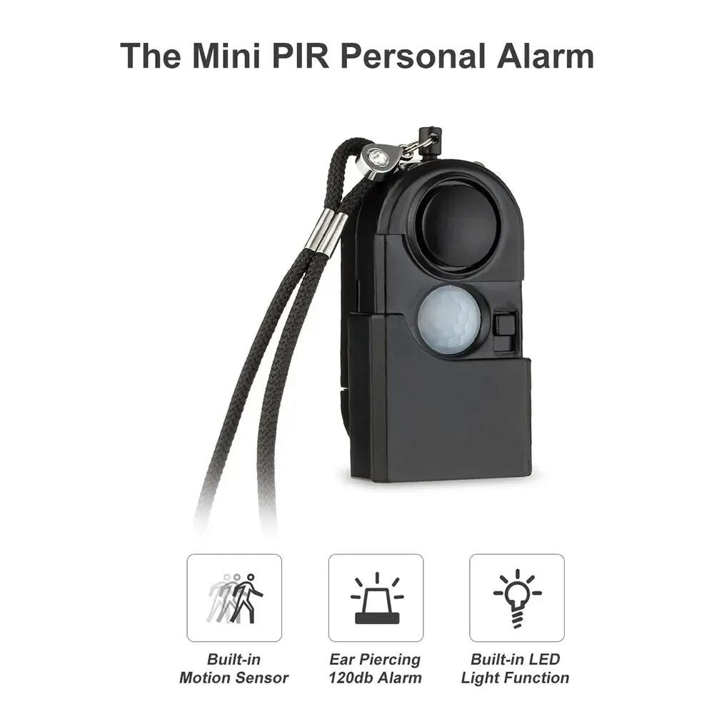 Portable Mini Motion Detector Alarm With 120dB Siren And SOS LED Light 3
