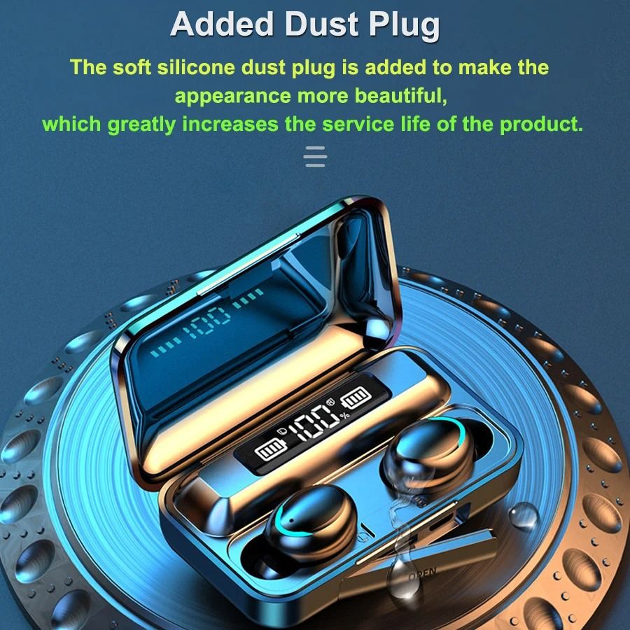 RGB LED Wireless TWS Earbuds With Display 3