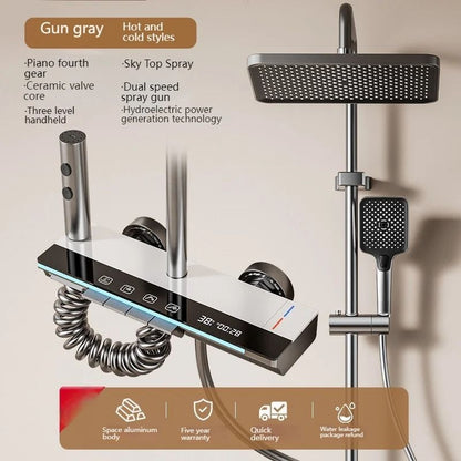 Digital Display Shower System With Ambient Starry Sky Light 5