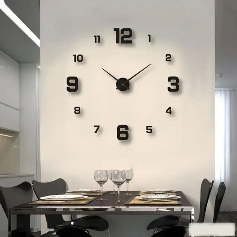 DIY Frameless Wall Clock Decal for Home & Office