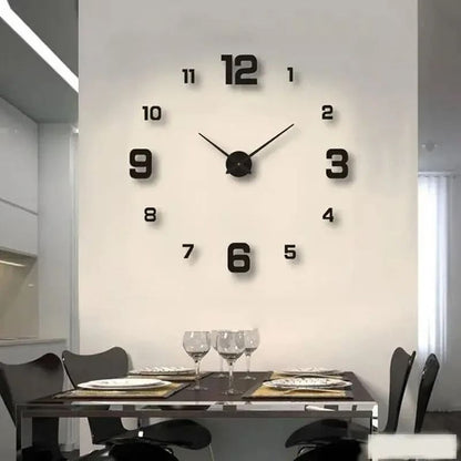 DIY Frameless Wall Clock Decal for Home & Office