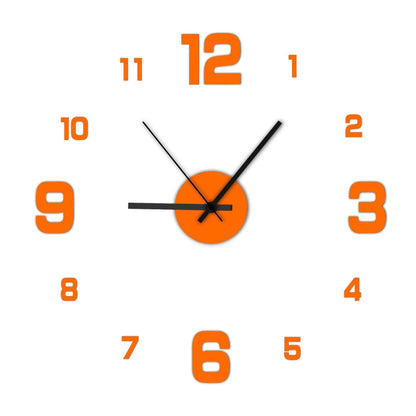 DIY Frameless Wall Clock Decal For Home  Office 9