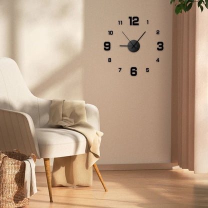 DIY Frameless Wall Clock Decal For Home  Office 1