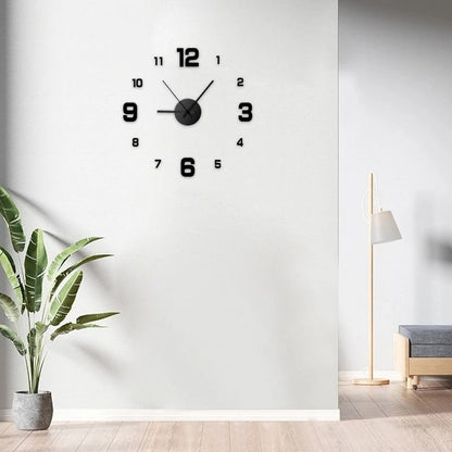 DIY Frameless Wall Clock Decal For Home  Office 3