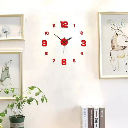 DIY Frameless Wall Clock Decal For Home  Office 4