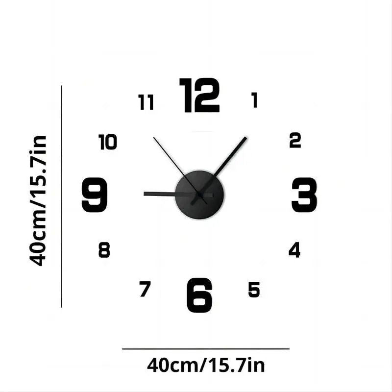 DIY Frameless Wall Clock Decal For Home  Office 5