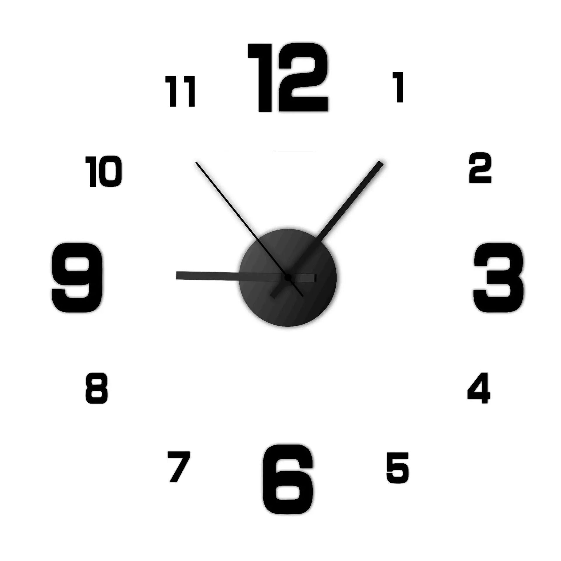 DIY Frameless Wall Clock Decal For Home  Office 6