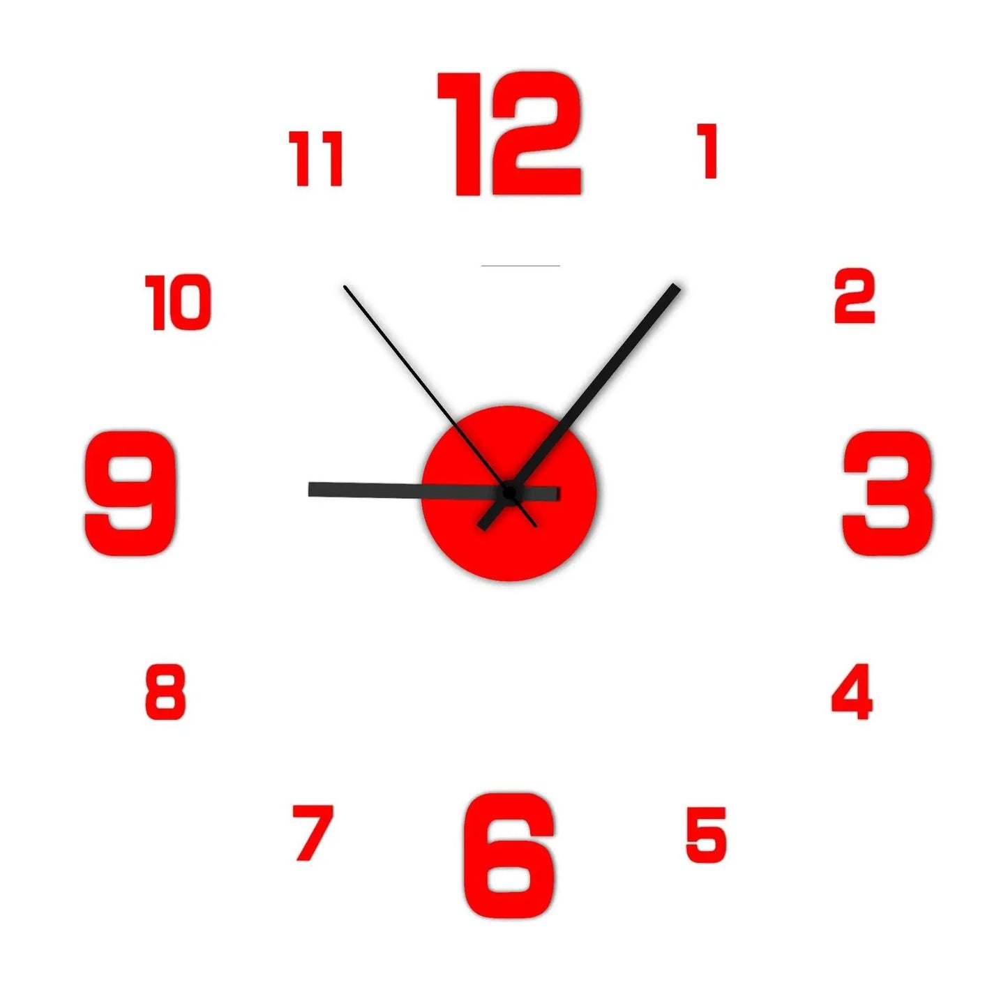 DIY Frameless Wall Clock Decal For Home  Office 7