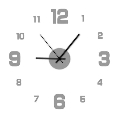 DIY Frameless Wall Clock Decal For Home  Office 8