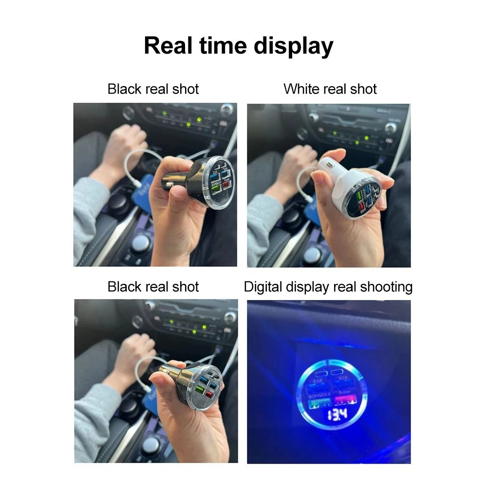 Multifunctional Car Charger With LED Display 5