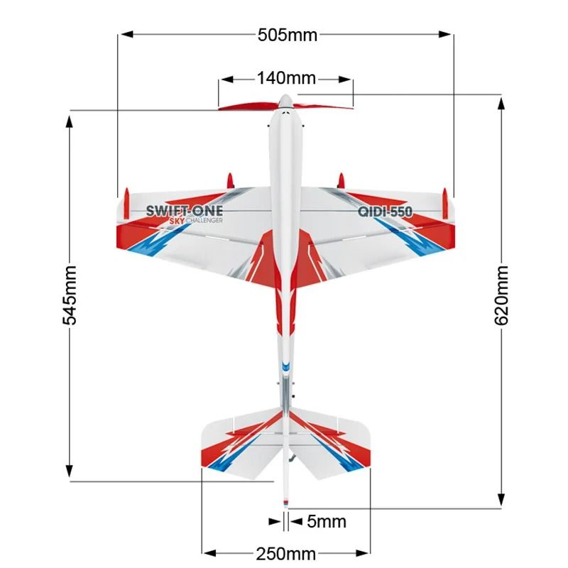 4Channel Brushless Remote Control RC Airplane Kit 5