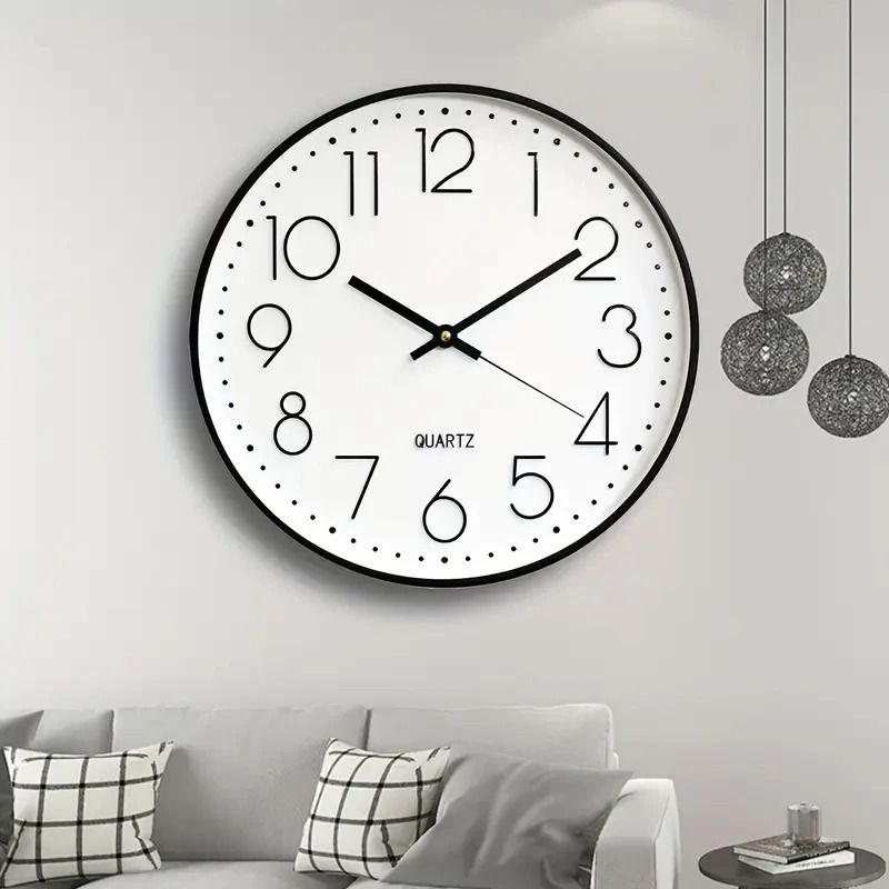 Modern Silent Quartz Wall Clock for Home and Office