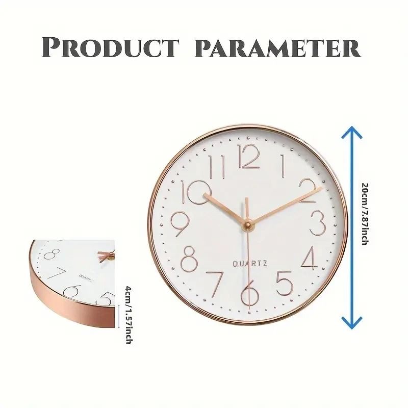 Modern Silent Quartz Wall Clock For Home And Office 5