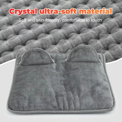 Electric Heating Foot Pad  Washable Plush Feet Warmer For Home  Office Comfort 3