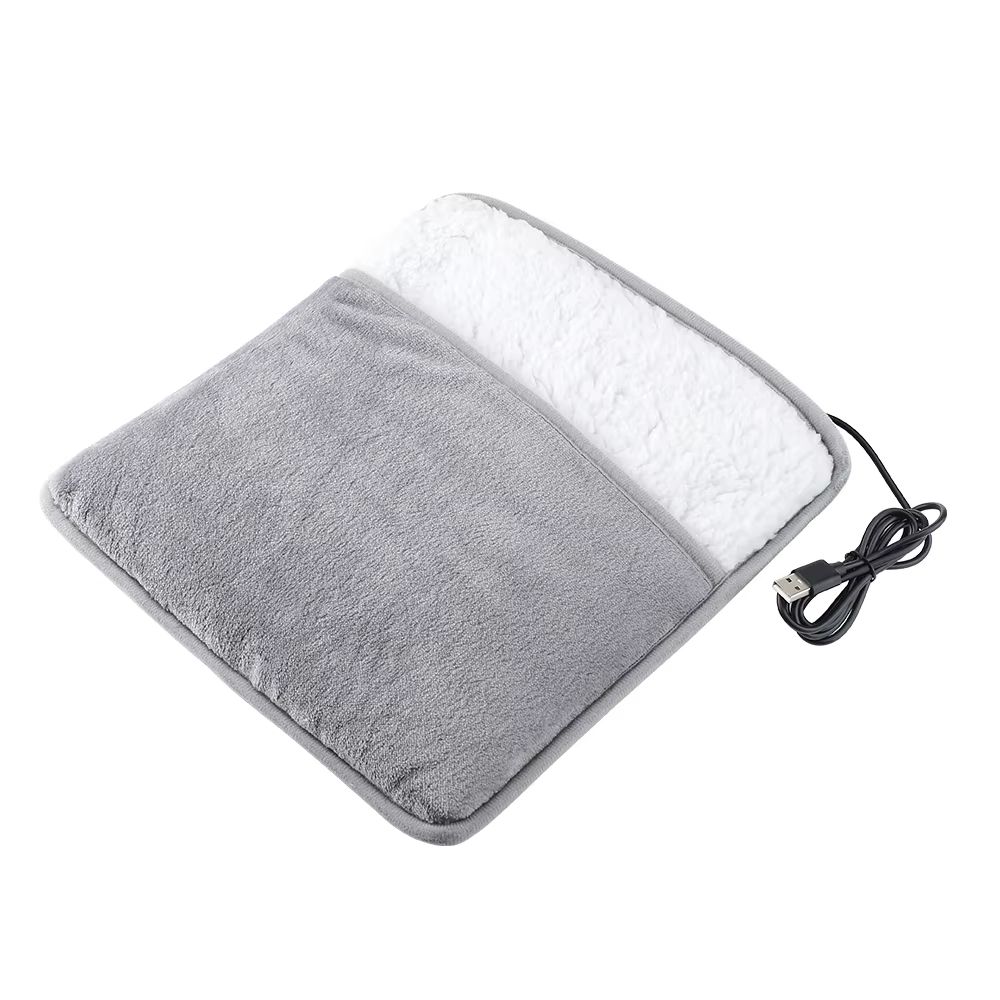 Electric Heating Foot Pad  Washable Plush Feet Warmer For Home  Office Comfort 6