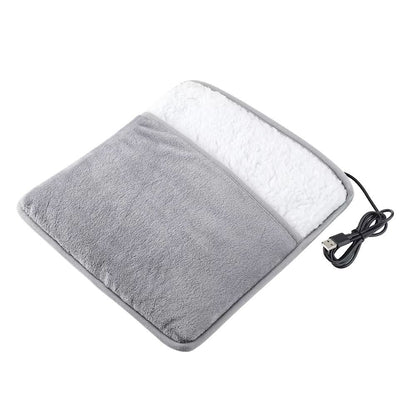 Electric Heating Foot Pad  Washable Plush Feet Warmer For Home  Office Comfort 6