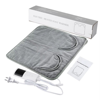 Electric Heating Foot Pad  Washable Plush Feet Warmer For Home  Office Comfort 7