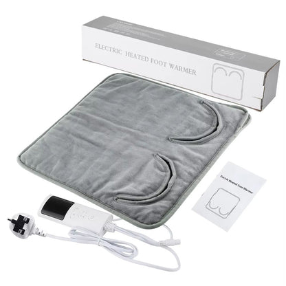 Electric Heating Foot Pad  Washable Plush Feet Warmer For Home  Office Comfort 8