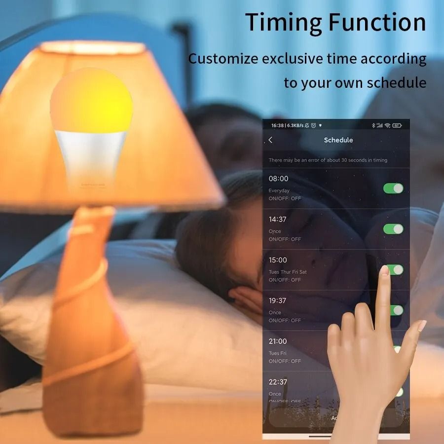 Tuya Smart LED Bulb E27 Bluetooth RGB Dimmable Light 4