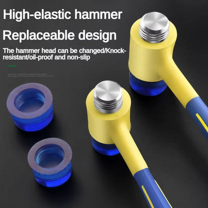 DoubleHeaded Rubber Installation Hammer  Detachable Insulated Mallet With NonSlip Handle 25mm45mm 1