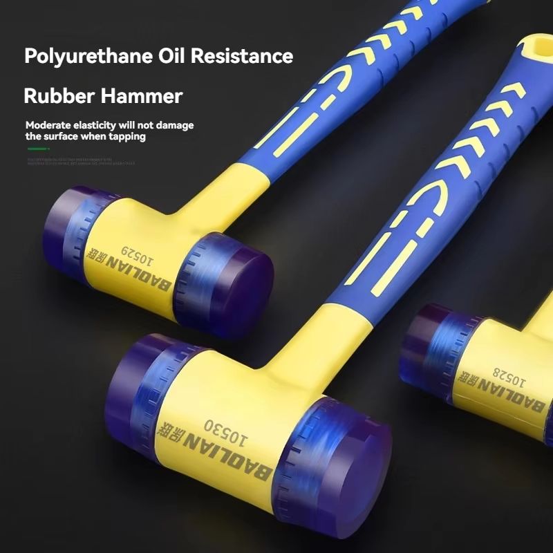 DoubleHeaded Rubber Installation Hammer  Detachable Insulated Mallet With NonSlip Handle 25mm45mm 3