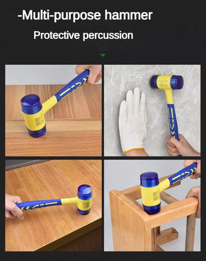 DoubleHeaded Rubber Installation Hammer  Detachable Insulated Mallet With NonSlip Handle 25mm45mm 4
