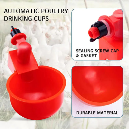 Automatic Poultry Drinking Cups  Easy Install Chicken  Duck Water Dispenser System 1