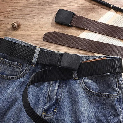 Nylon Canvas Tactical Belt With Metal Free Buckle 2