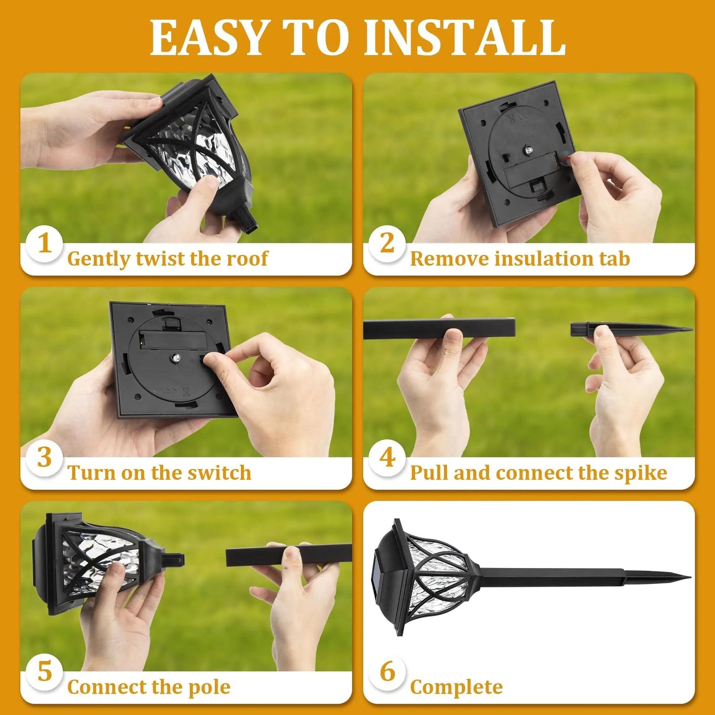 SolarGlow Outdoor LED Pathway Lights For Garden And Landscape Lighting 3