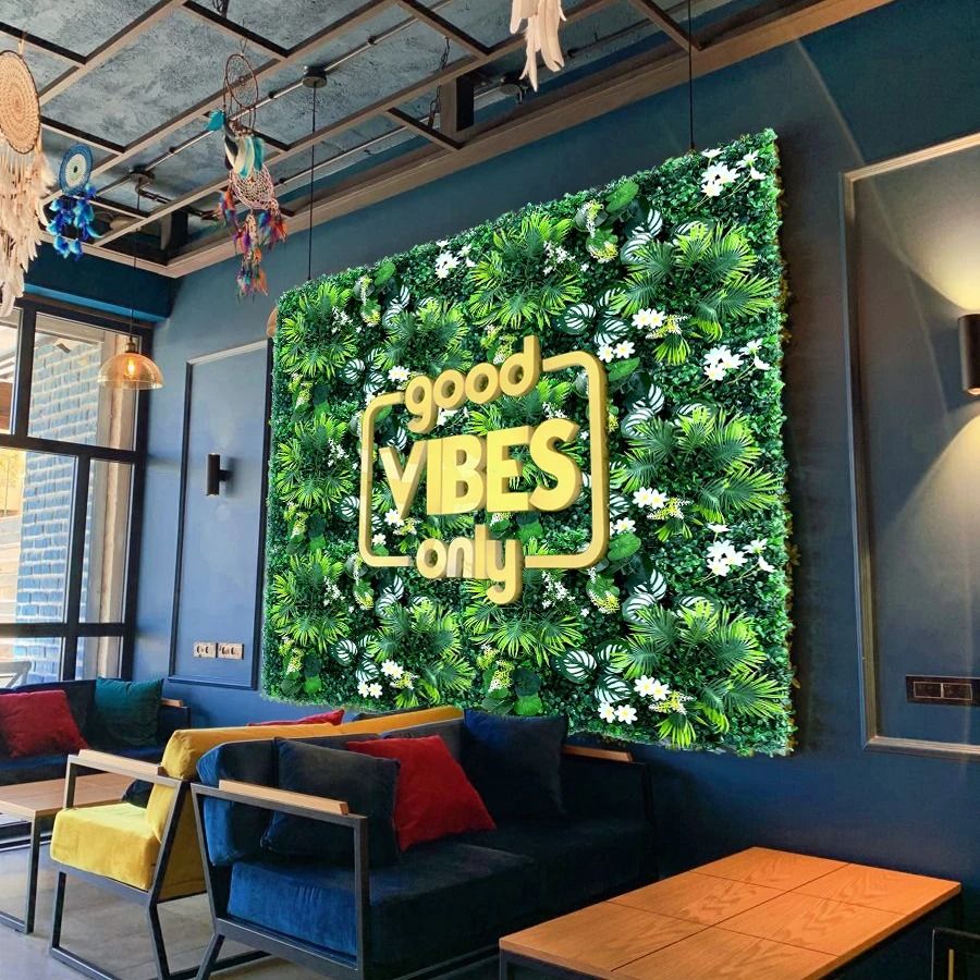 Artificial Green Wall Panel For Home And Garden Decoration 1