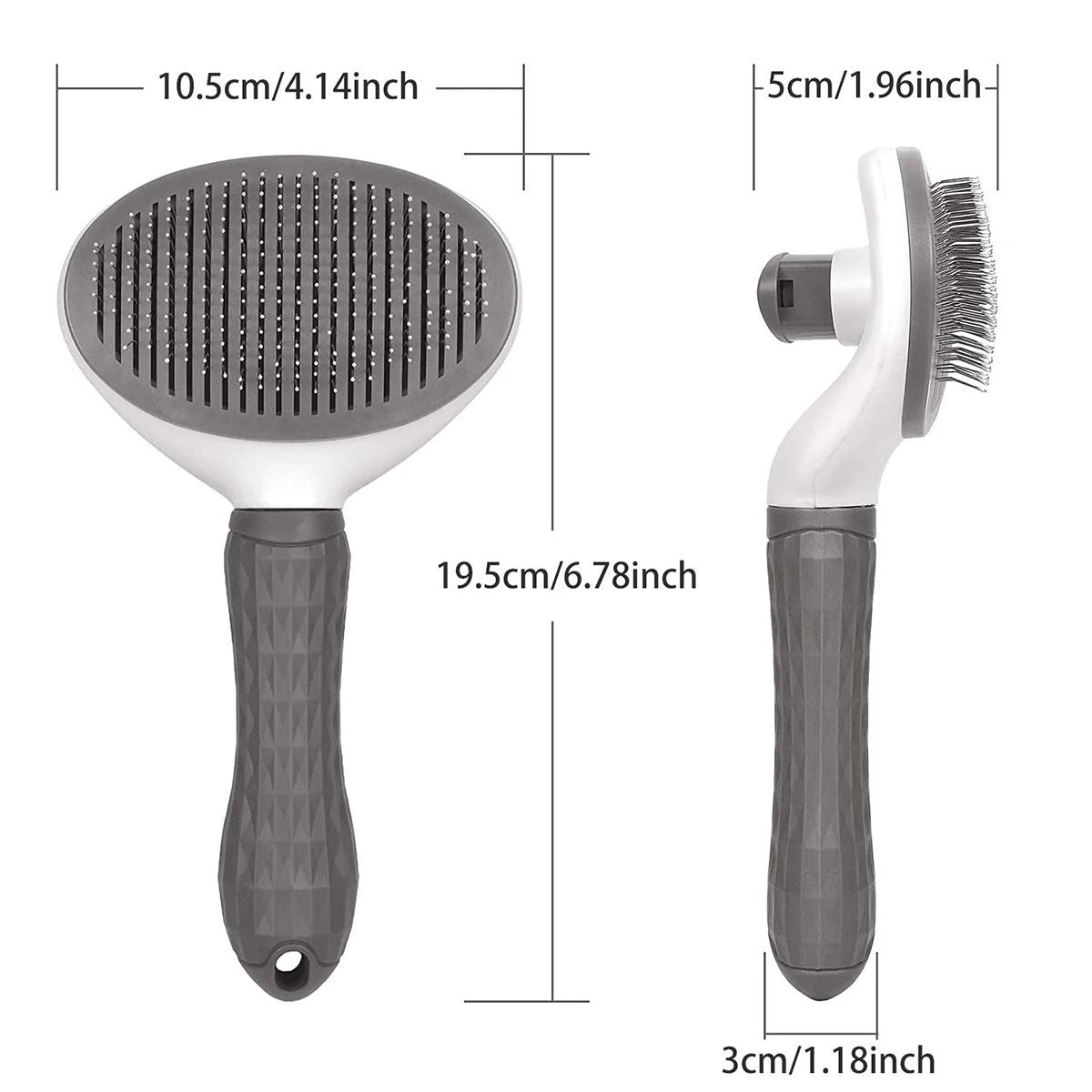 Pet Hair Remover Brush For Dogs And Cats With Non Slip Handle And Stainless Steel Comb 6