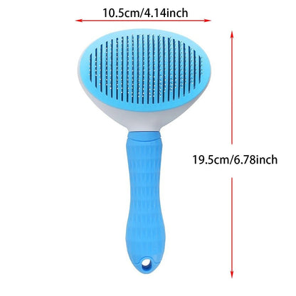 Pet Hair Remover Brush For Dogs And Cats With Non Slip Handle And Stainless Steel Comb 7