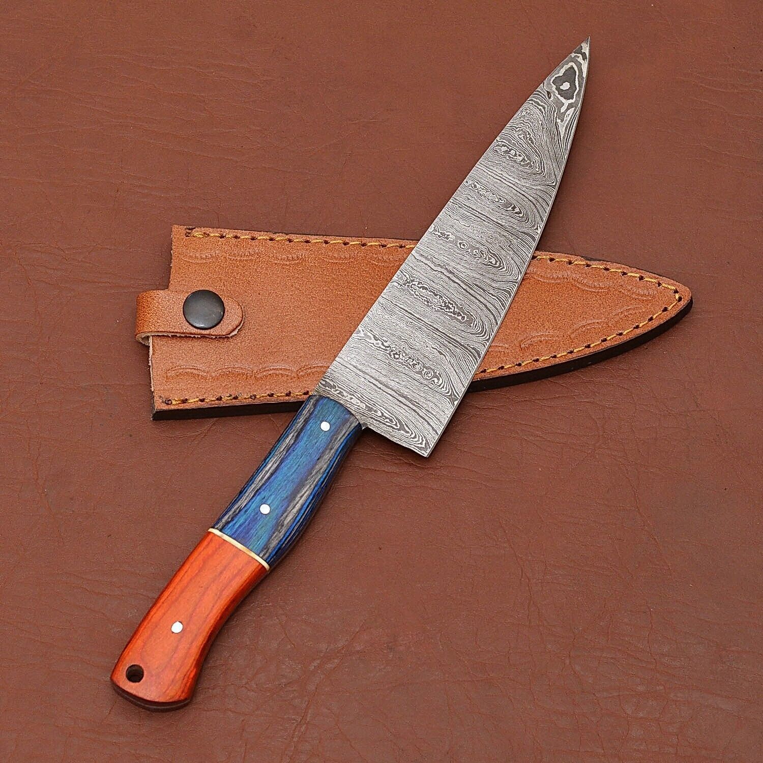 Professional Handmade Damascus Steel Chef Knife For Kitchen  Filleting 2